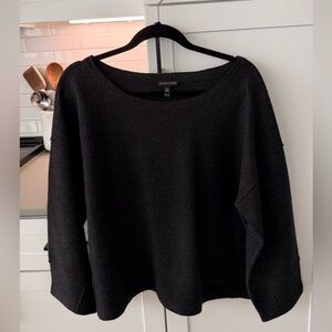 Eileen Fisher wool boxy sweater dark gray sz XL like new worn once & dry cleaned